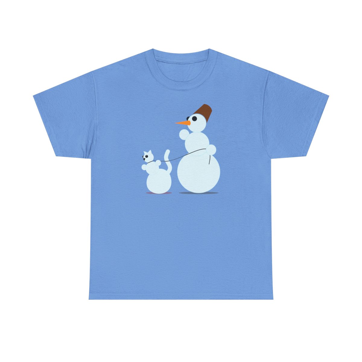 Snowman and cat